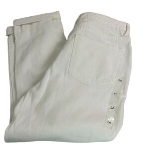 NEW Pacsun White Mom Jean High Rise SZ 4/26 Distressed Cropped Ankle Tapered